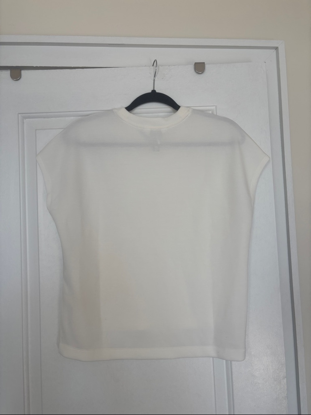 Spanx AirEssentials Cap Sleeve Tee in Powder White - Picture 4 of 9